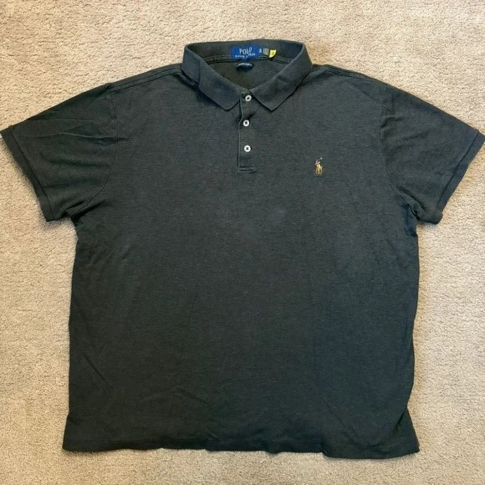 Polo Ralph Lauren Flesh Pony Short Sleeve Navy Golf Polo‎ Size XL Preppy Polos